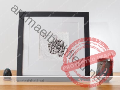 Creation n°56 fine art print 3/30 black wooden frame 30*30cm