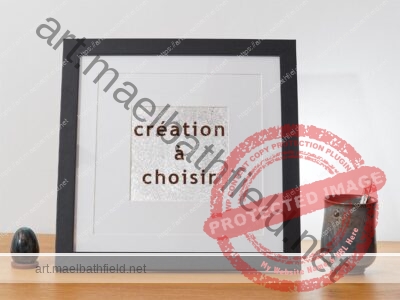 Fine art print framed black wood 30*30cm