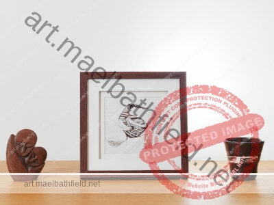 Creation n°06 fine art print 2/30 brown wooden frame 20*20cm