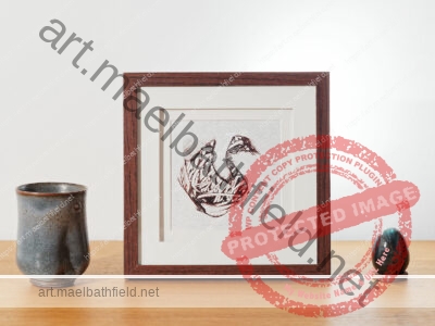 Creation n°10 fine art print 3/30 brown wooden frame 20*20cm