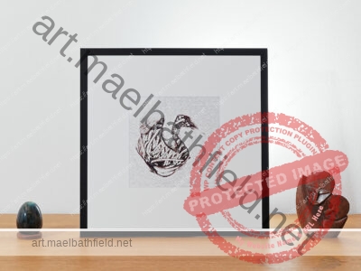 Creation n°10 print 30*30 cm laminated on black PVC