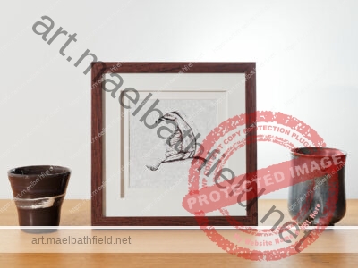 Creation n°83 fine art print 1/30 brown wooden frame 20*20cm