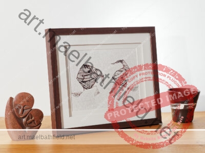 Creation DUO n°01 fine art print 1/30 brown wooden frame 20*30cm