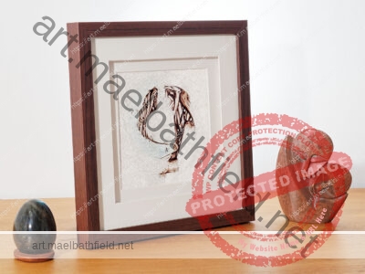 Creation n°11 fine art print 1/30 brown wooden frame 20*20cm