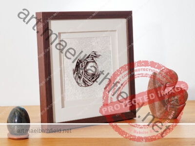 Creation n°99 fine art print 1/30 brown wooden frame 20*20cm
