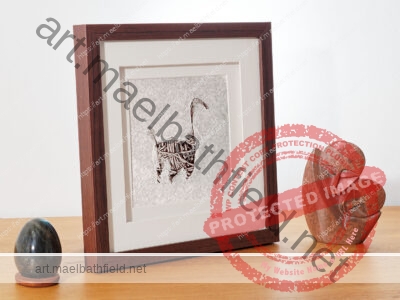 Creation n°128 fine art print 1/30 brown wooden frame 20*20cm