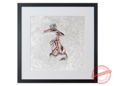 Création n°190 tirage d'art 1/12 encadré bois noir 40*40cm