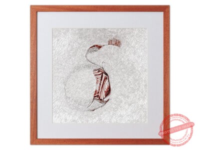 Création n°191 tirage d'art 1/12 encadré bois marron clair 40*40cm